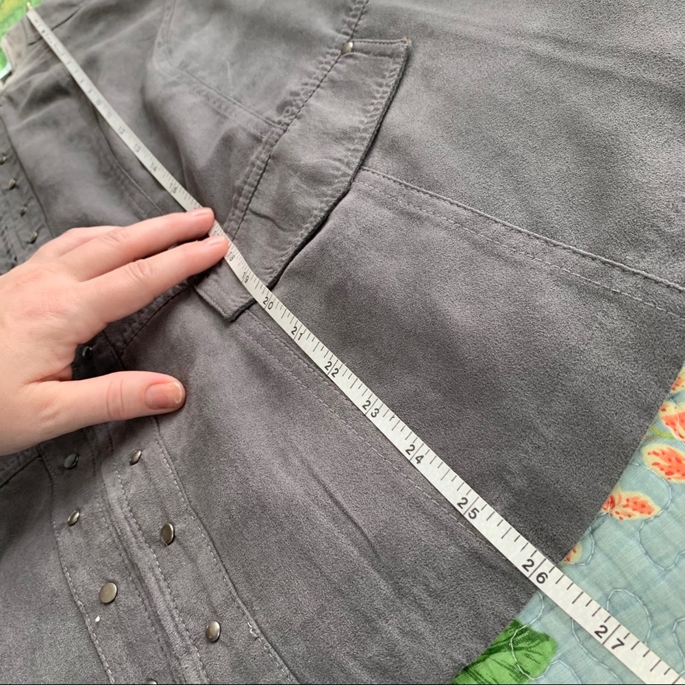 Nice Gray Jacket, Cato, Soft Studded - image 8